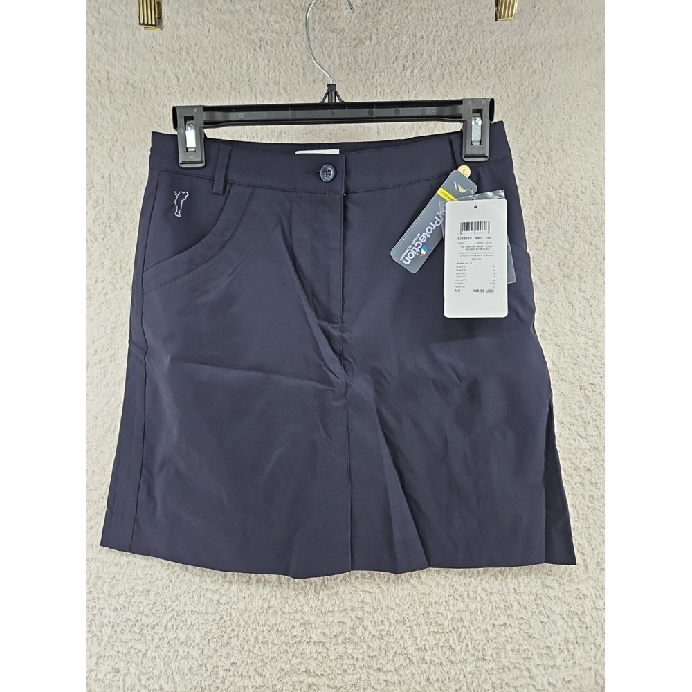 NWT Golfino Ladies TECHNO Stretch Skort / Skirt Black Sz 2 The SERENA Skort